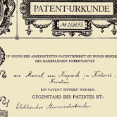 Patentno pismo austrijskog zavoda za patente, za dinamo