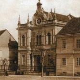 Synagougue in Strossmayer Square in  Križevci,  early 20th century