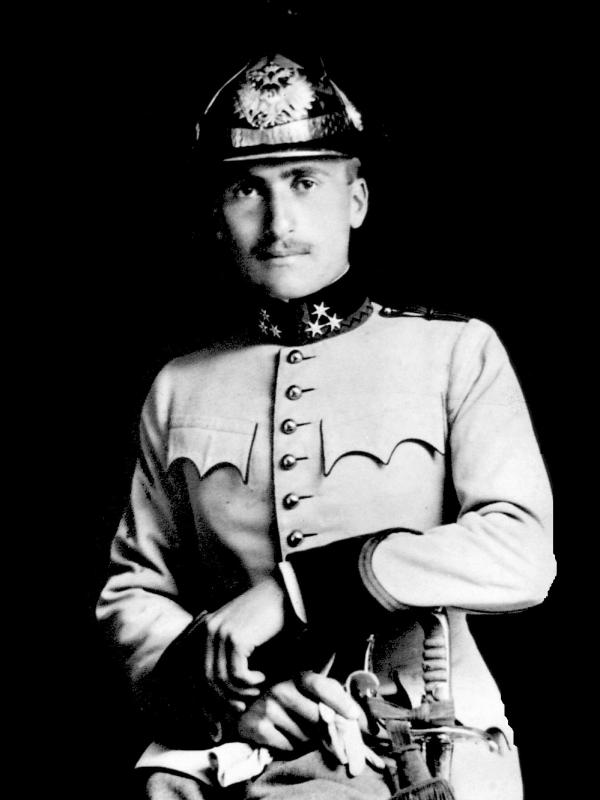 Marcel Kiepach in his officer's uniform of the Austro-Hungarian army, 1914 - 1915