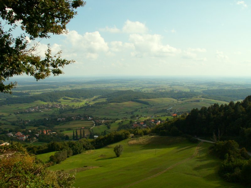 Panoramic view from the top of Kalnik Mountain
