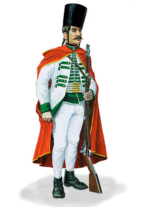 military border fontiersman from Križevci  regiment, 1760