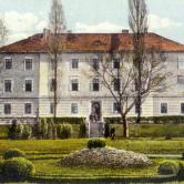 College of Agriculture and the garden in front of it, late 19th century