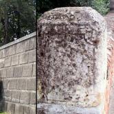 The remains of the town wall, on the left the wall near the Church of St. Ana