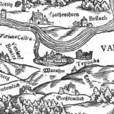 Križevaci on the map of Croatia, W. Lazinis, 1556