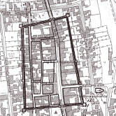 Connection between the Lower Town wall (after 1405) and the town today
